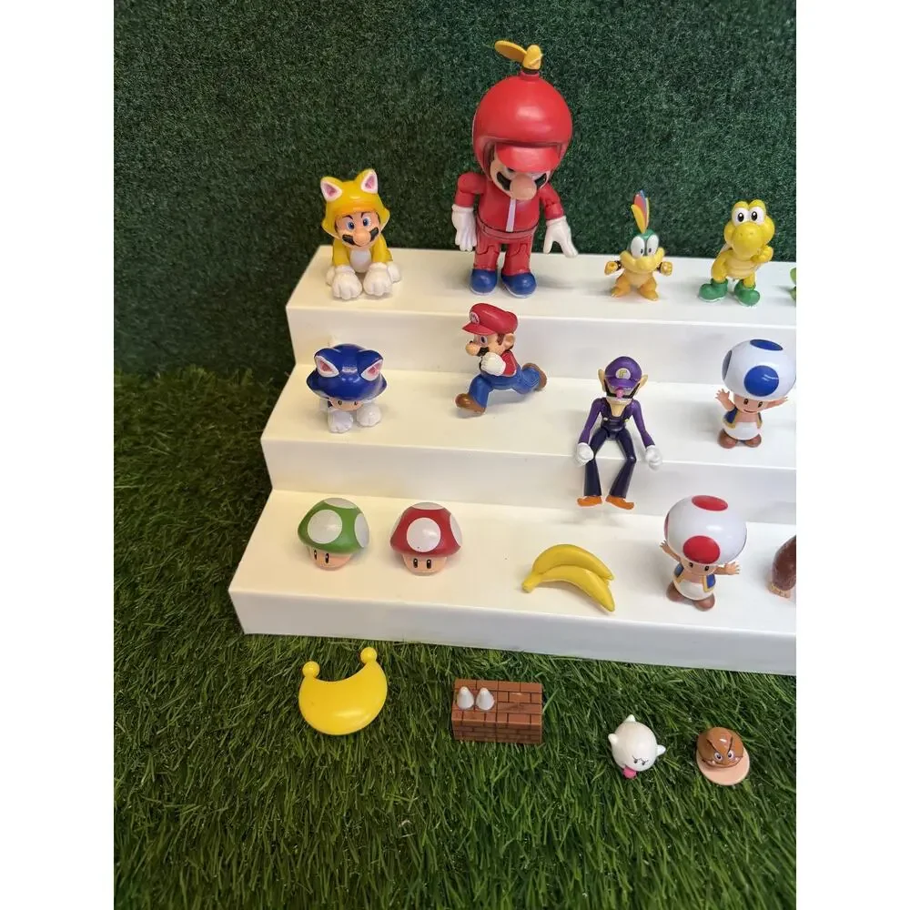 Large Super Mario Bros Action Figures Lot 20+ Nintendo Mini Figures Collectibles